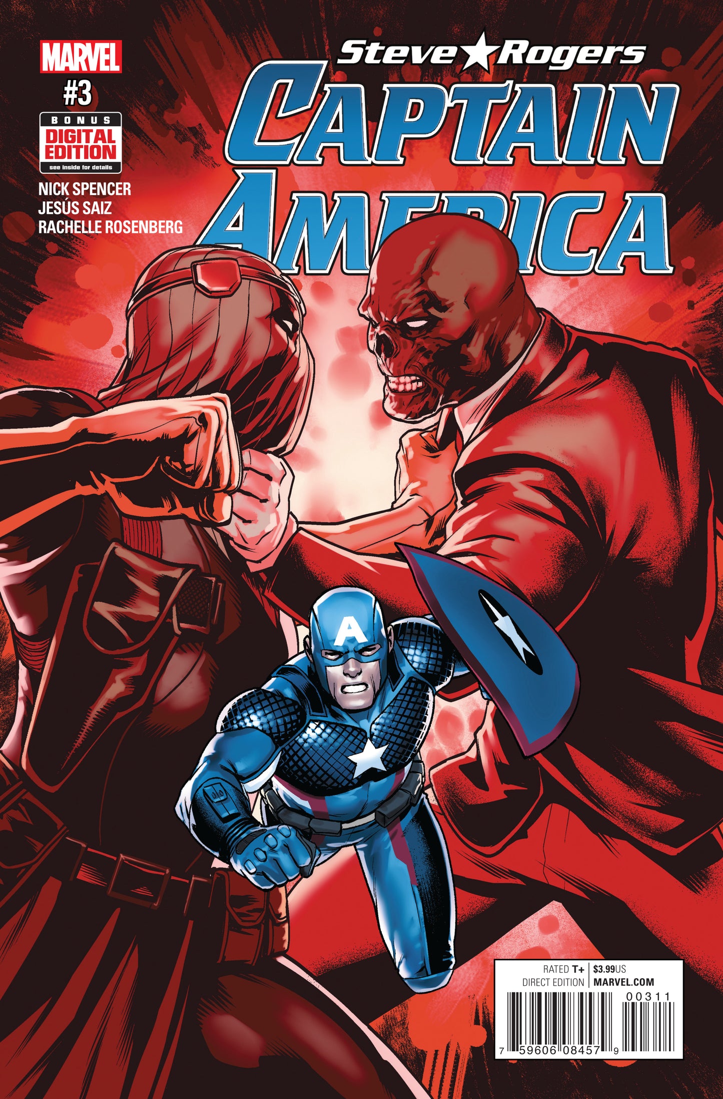 Captain America Steve Rogers #3 A Marvel 2016 Jesus Saiz Nick Spencer Red Skull