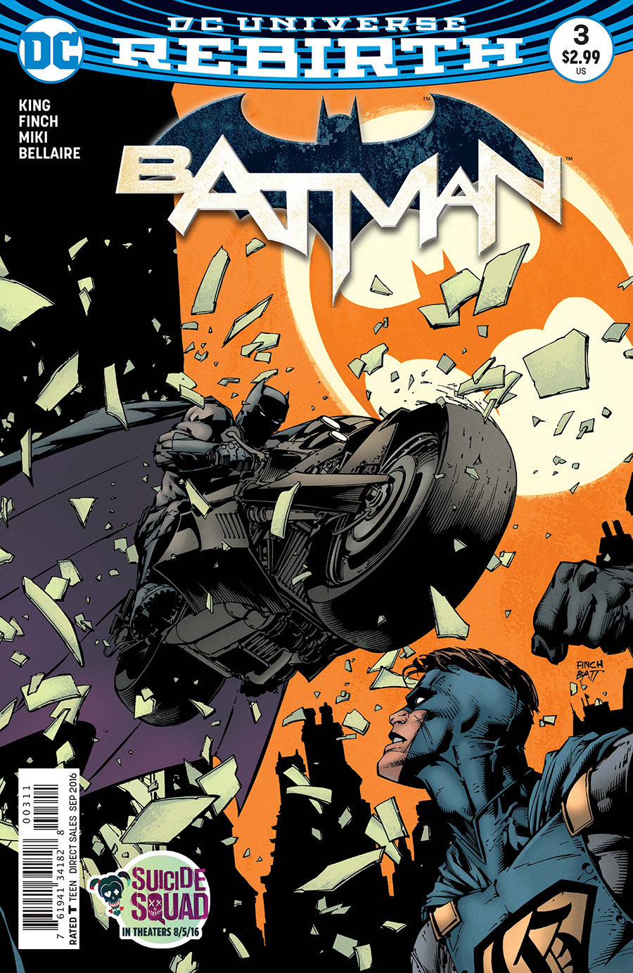 BATMAN #3 A DC 2016 David Finch Tom King