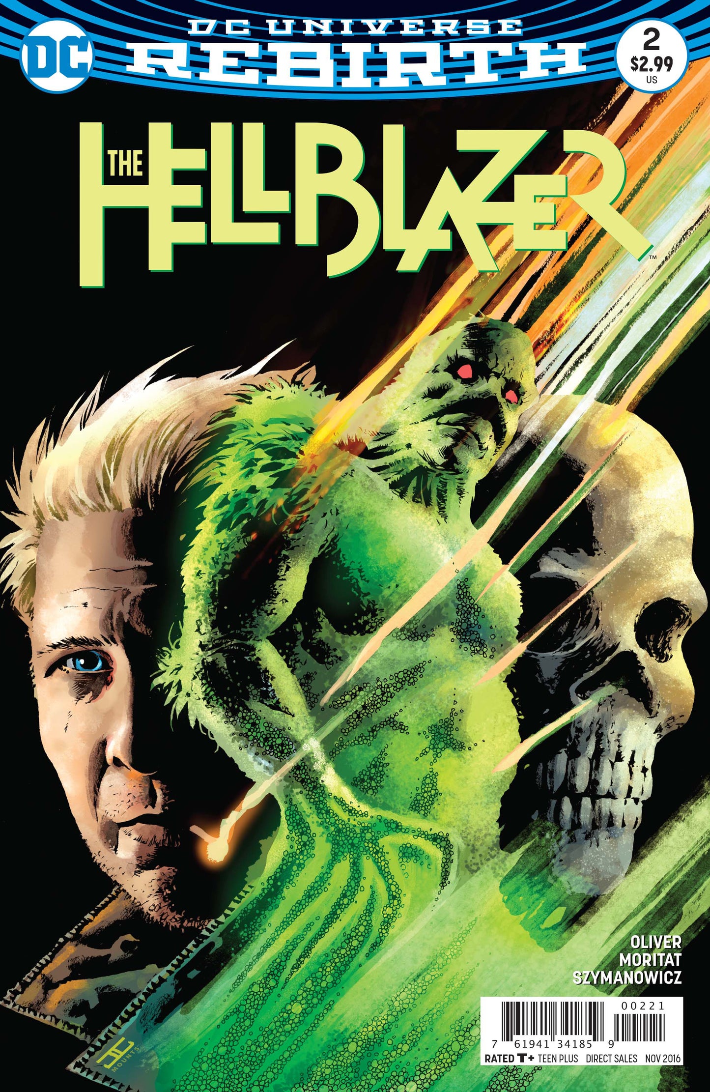 HELLBLAZER #2 B DC 2016 John Cassaday Variant Rebirth Swamp Thing