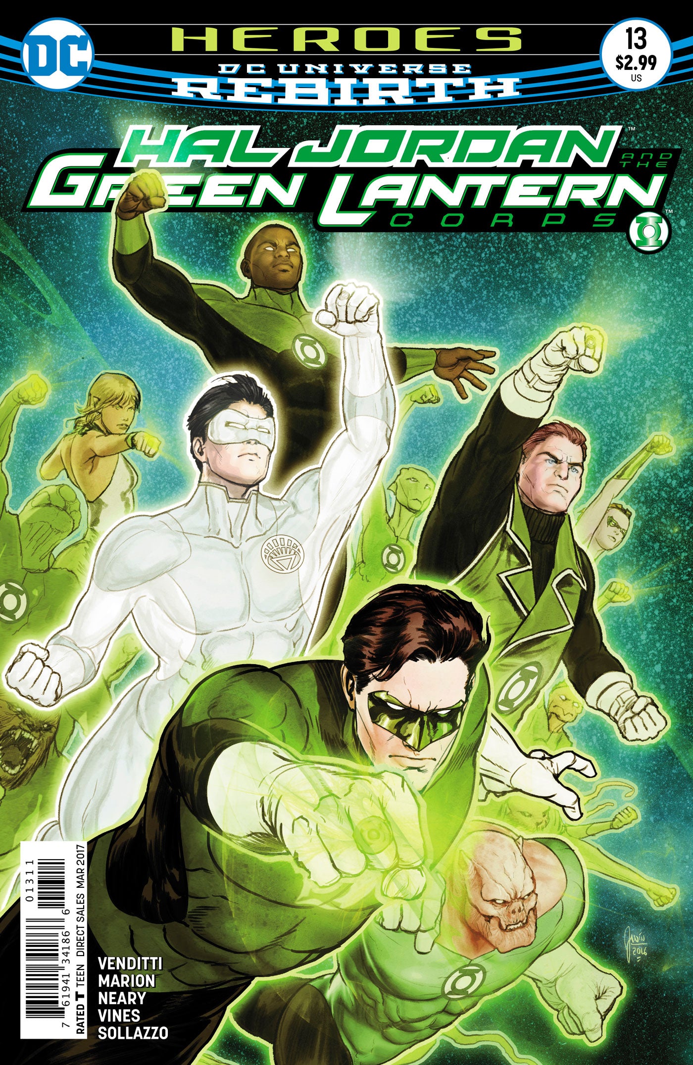 HAL JORDAN AND THE GREEN LANTERN CORPS #13 A DC 2017 Mikel Janin Robert Venditti