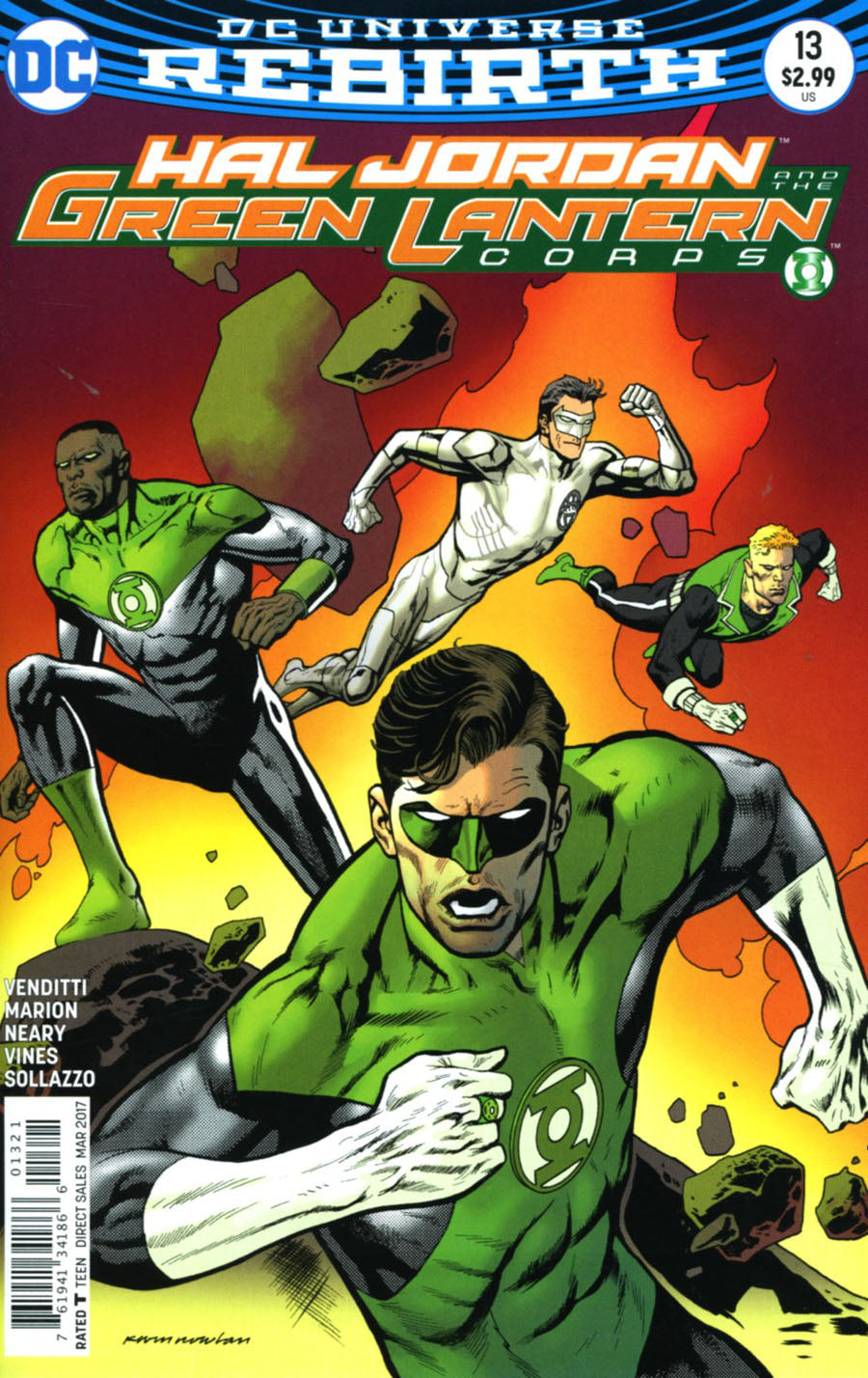 HAL JORDAN AND THE GREEN LANTERN CORPS #13 B DC 2017 Kevin Nowlan Variant