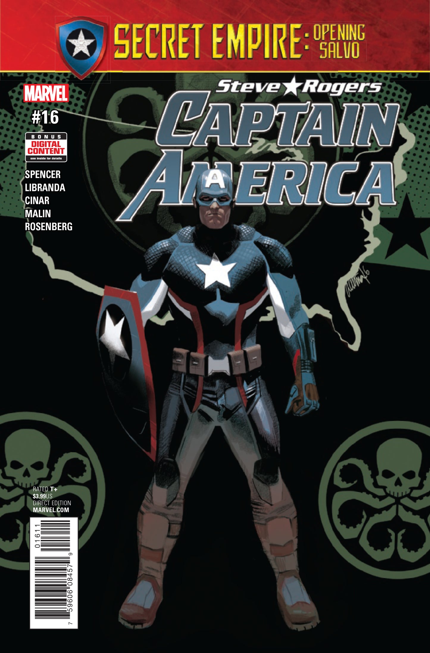 Captain America Steve Rogers #16 Marvel 2017 Daniel Acuna Nick Spencer