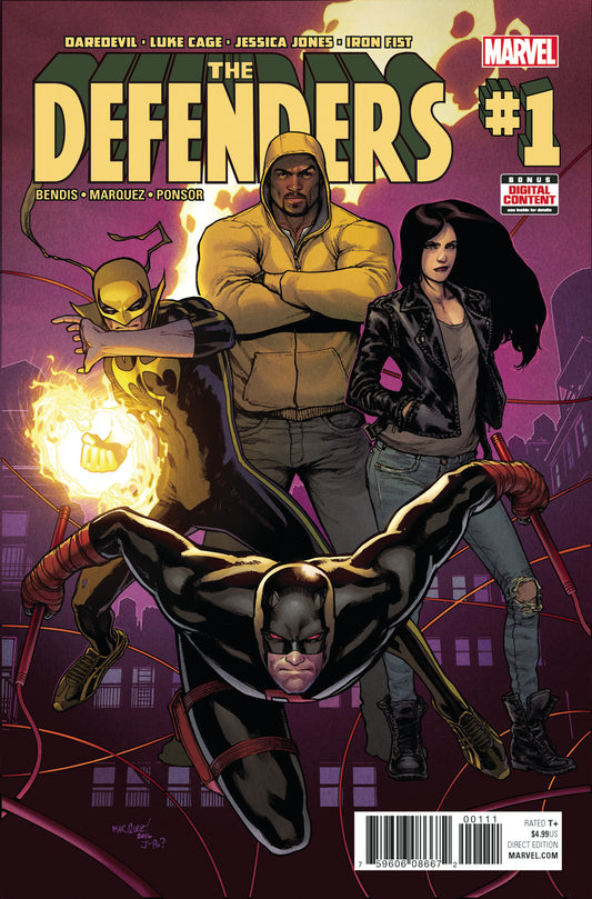 Defenders #1 Marvel 2017 NM David Marquez Brian Michael Bendis