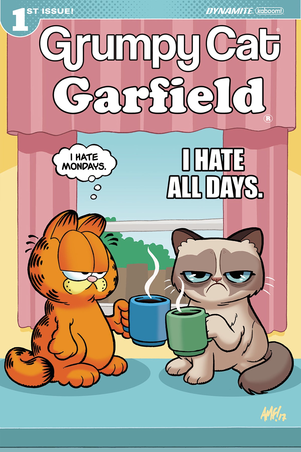 GRUMPY CAT GARFIELD #1 D (OF 3) Boom 2017 Tony Fleecs I Hate Mondays Variant - Golden Apple Comics