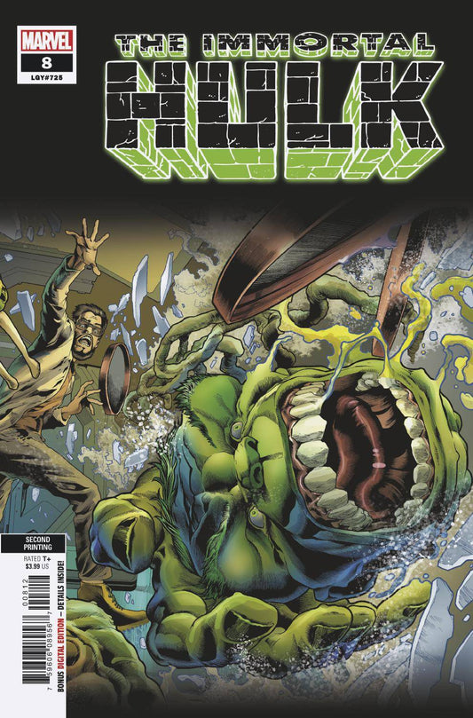 IMMORTAL HULK #8 Marvel 2nd Print Joe Bennett Variant (12/19/2018)