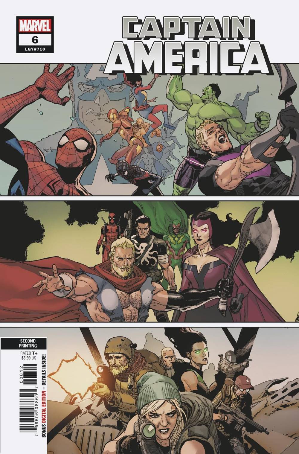 CAPTAIN AMERICA #6 Marvel 2nd Print Leinil Francis Yu Variant (04/03/2019)