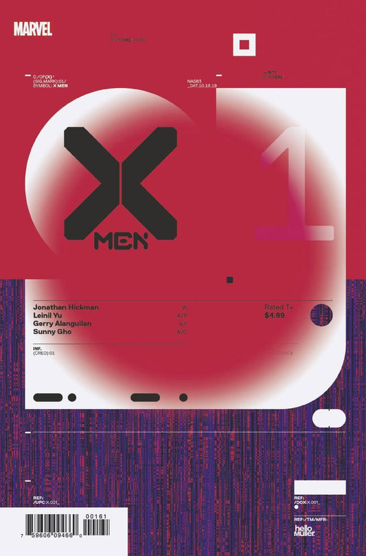X-MEN #1 1:10 Tom Muller DESIGN Variant DX (10/16/2019) Marvel
