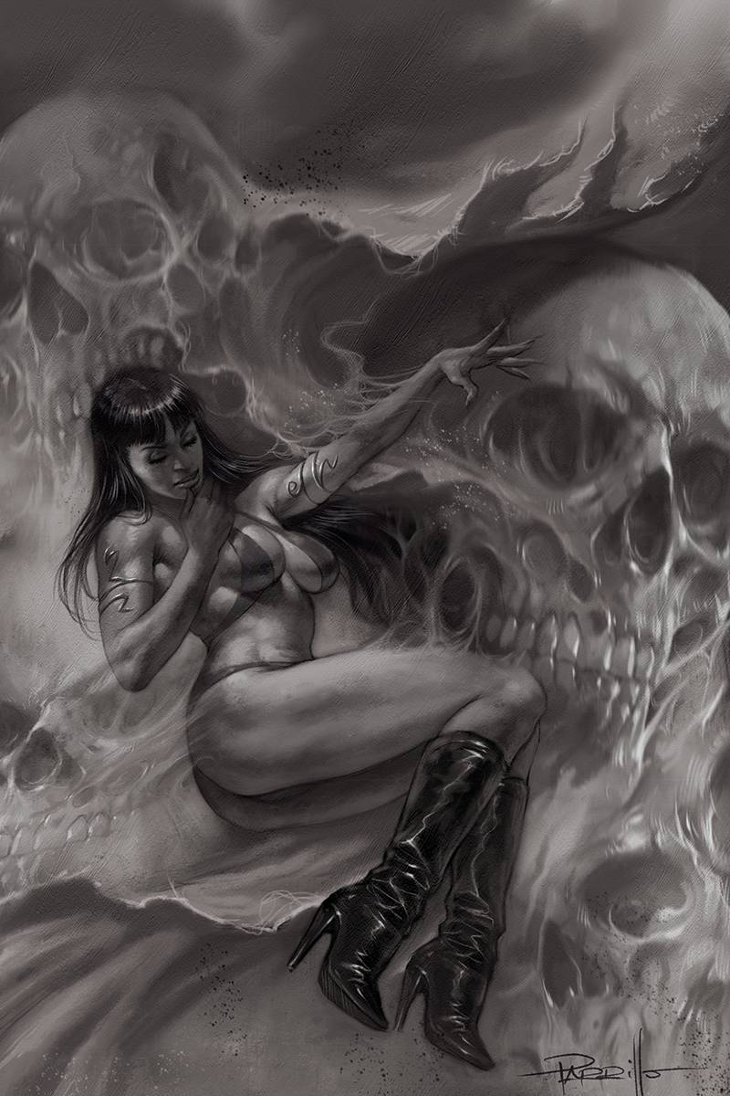 Vampirella #14 1:50 Lucio Parrillo Virgin B&W Variant (10/14/2020) Dynamite