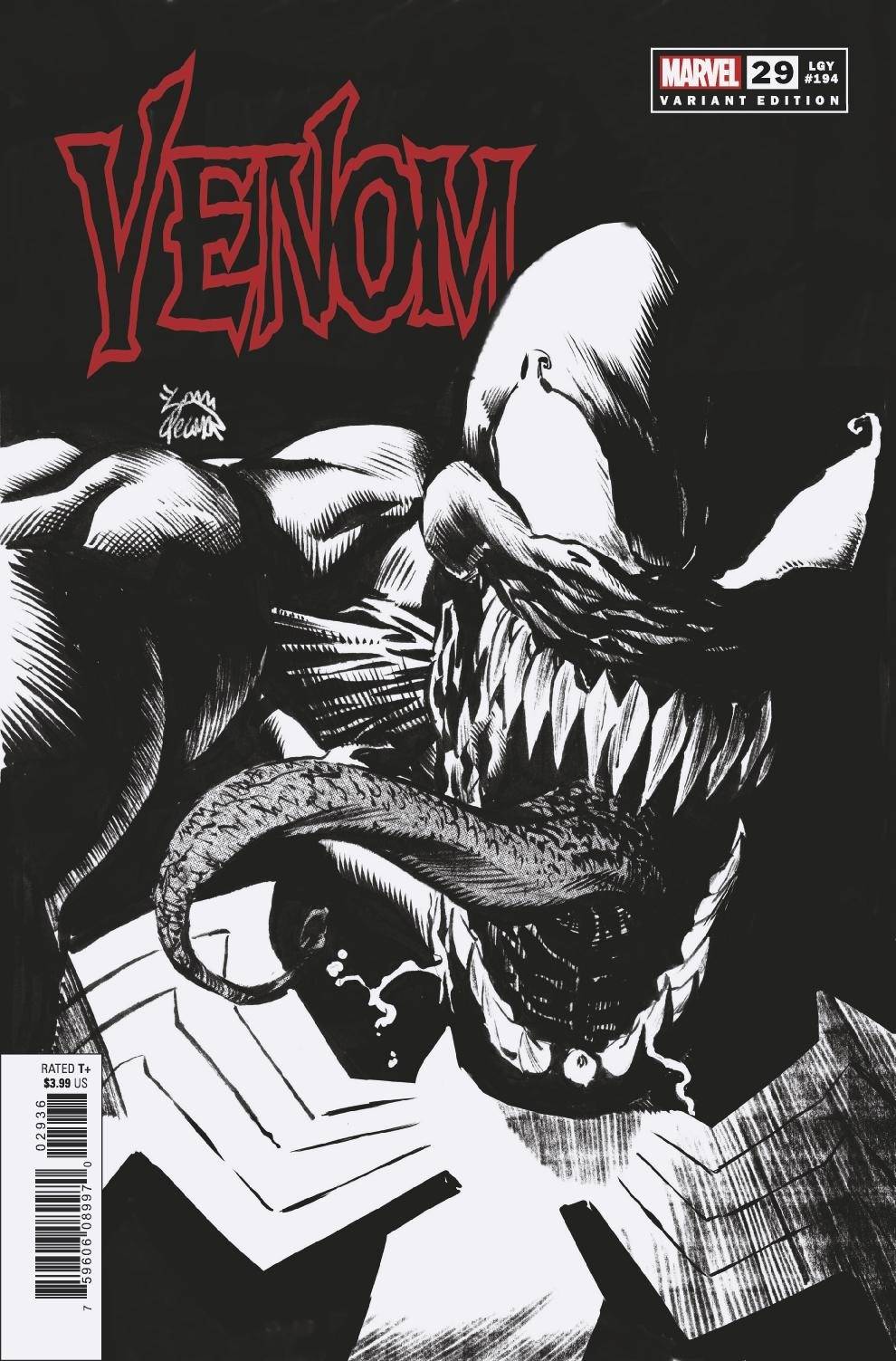 Venom #29 1:25 Ryan Stegman Sketch Variant (10/21/2020) Marvel