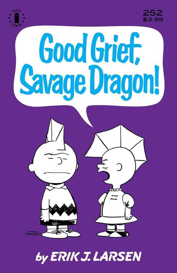 Savage Dragon #252 3rd Print Erik Larson Peanuts Charlie Brown Lucy Variant (Mr) (12/09/2020) Image