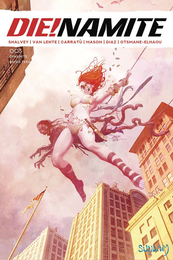 Die!Namite #3 E Arthur Suydam Amazing Fantasy 15 Red Sonja Spider-Man Homage Variant (12/16/2020) Dynamite