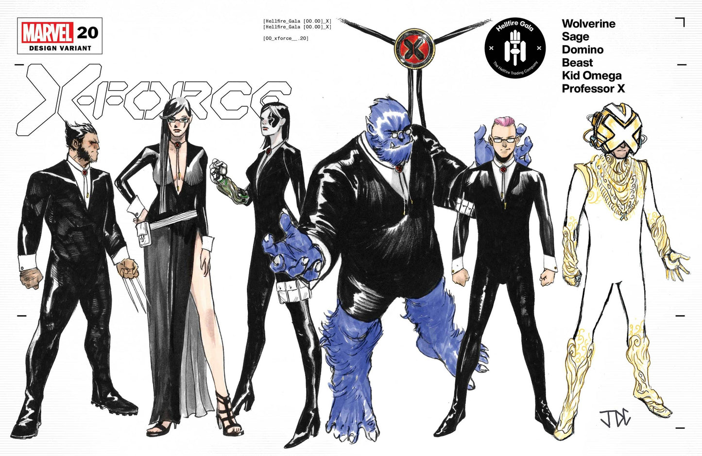 X-Force #20 C Joshua Cassara Character Design Variant Gala (06/02/2021) Marvel