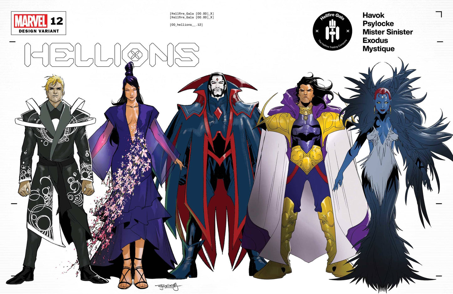 Hellions #12 C Stephen Segovia Character Design Variant Gala (06/02/2021) Marvel