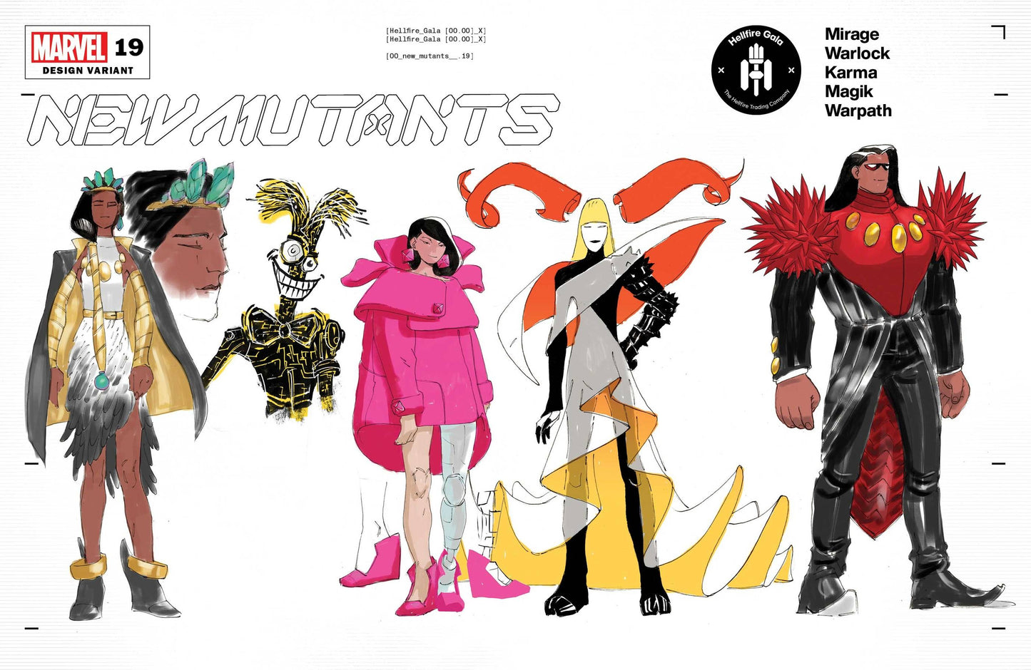 New Mutants #19 B Alex Lins Character Design Variant Gala (06/16/2021) Marvel