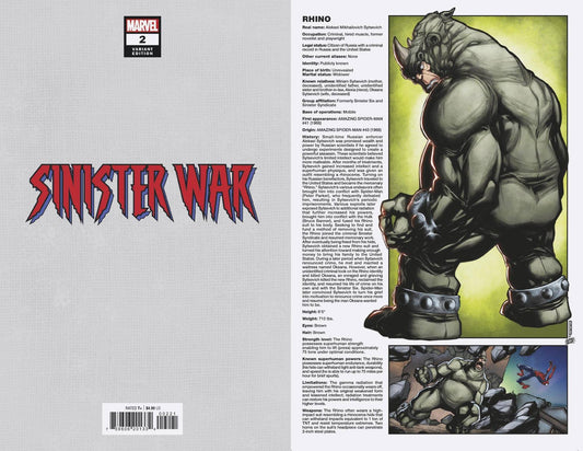 Sinister War #2 E (Of 4) Handbook Variant (08/04/2021) Marvel