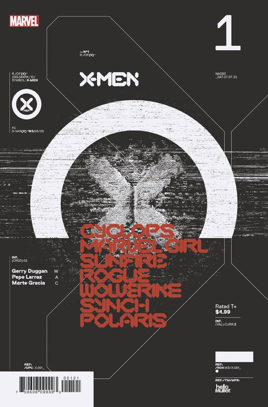 X-Men #1 1:10 Tom Muller Design Variant (07/07/2021) Marvel