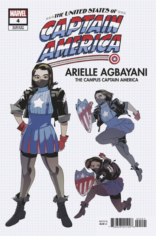 United States Captain America #4 B (Of 5) Jodi Nishijima Design Variant (09/22/2021) Marvel