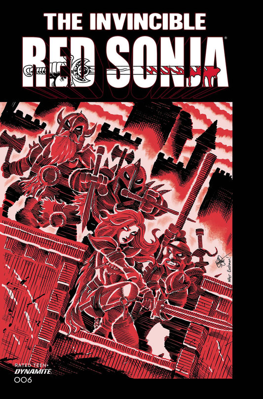 Invincible Red Sonja #6 N Ken Haeser TMNT Homage FOC Bonus Variant (11/24/2021) Dynamite