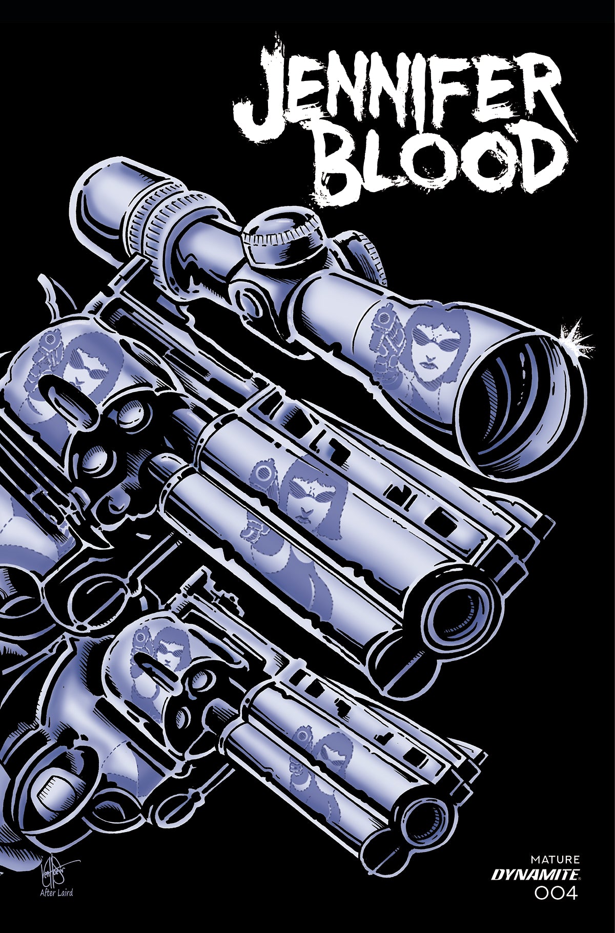 Jennifer Blood #4 L Ken Haeser TMNT Homage FOC Variant (Mr) (01/05/2022) Dynamite