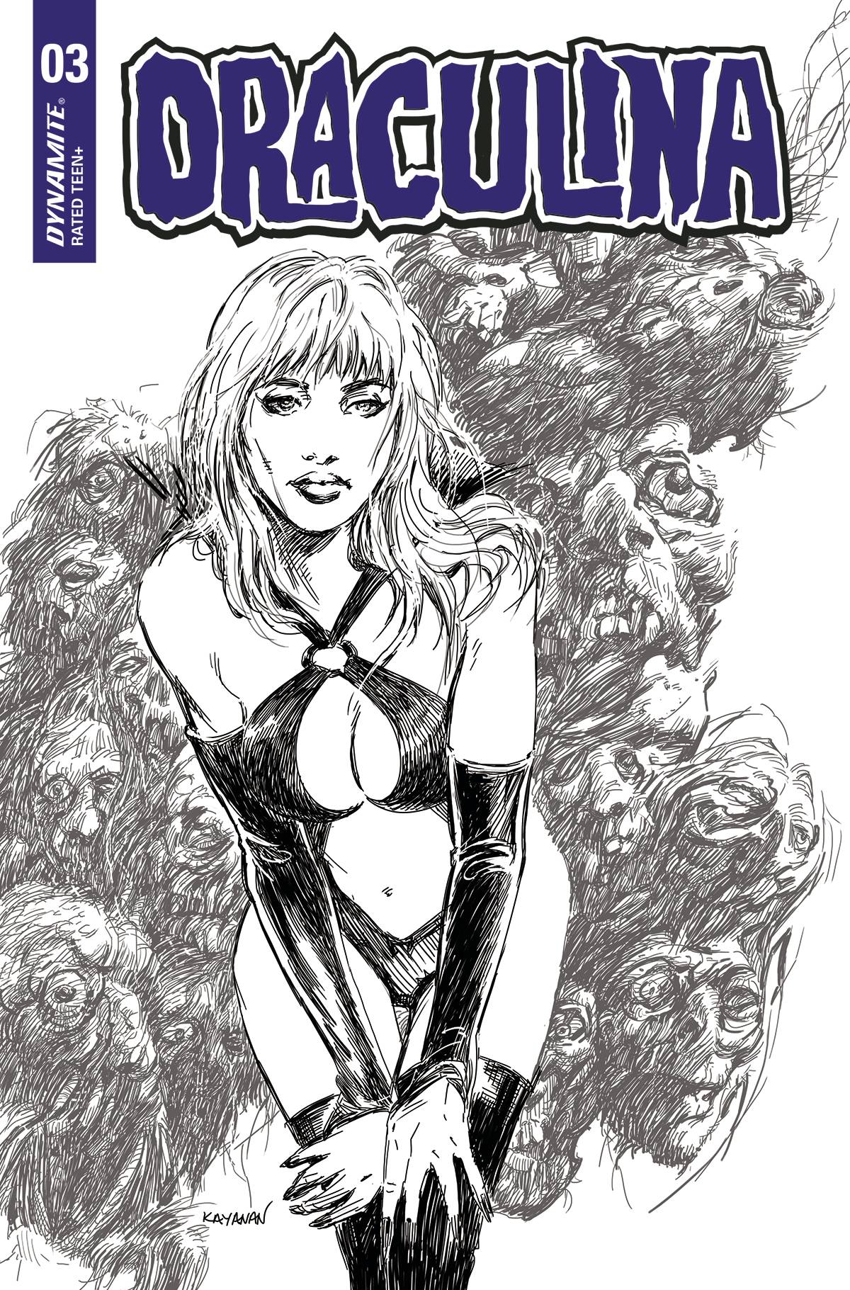 Draculina #3 F 1:10 Rafael Kayanan B&W Variant (04/27/2022) Dynamite