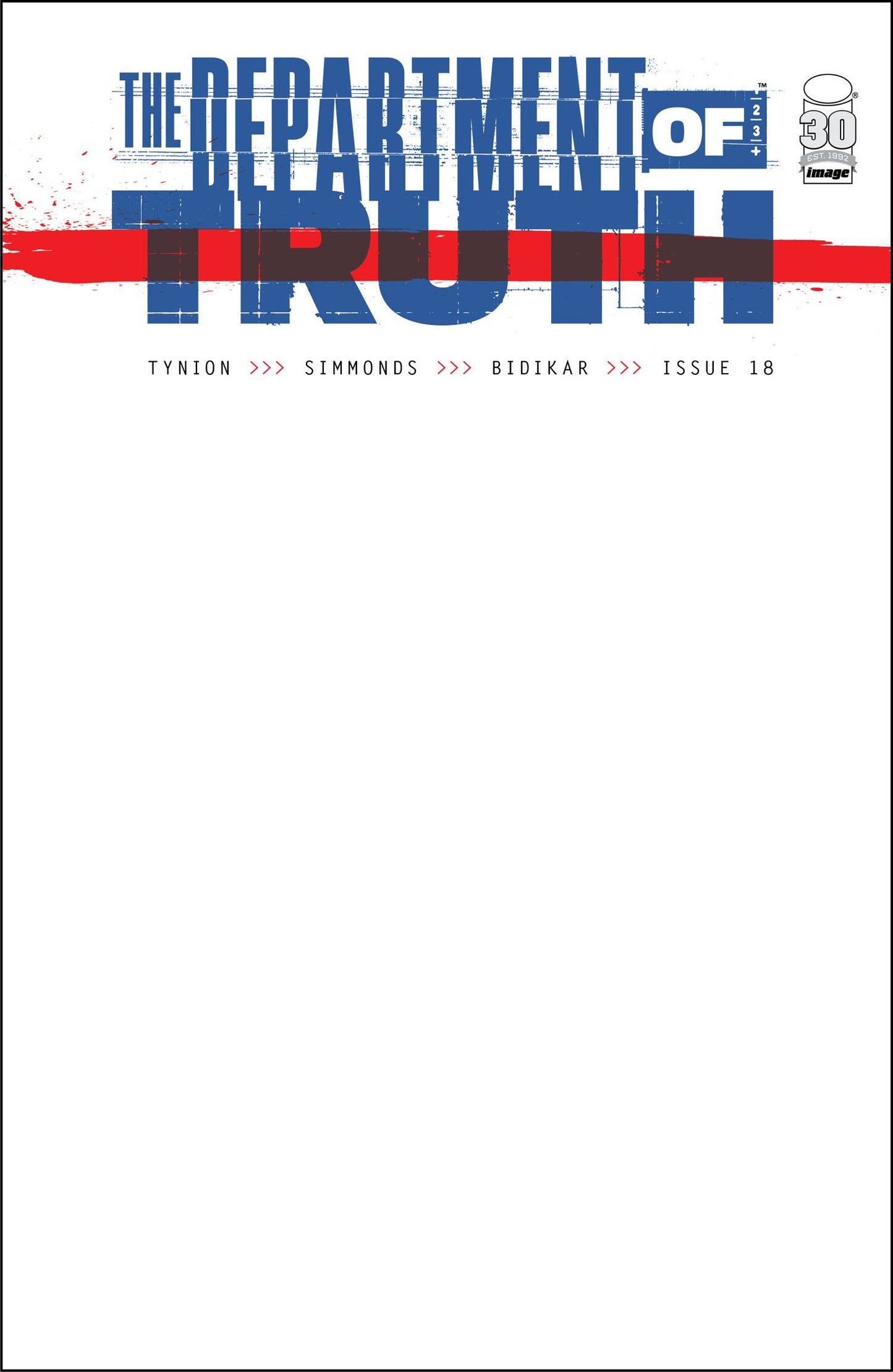 Department Of Truth #18 B Blank Variant (Mr) (05/25/2022) Image