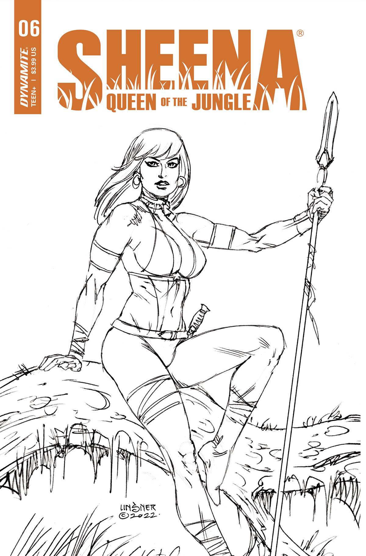 Sheena Queen Jungle #6 F 1:10 Joseph Michael Linsner Line Art Variant GGA (05/25/2022) Dynamite