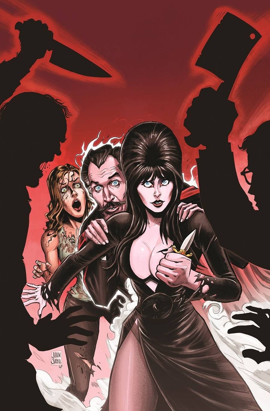 Elvira Meets Vincent Price #5 K 1:21 Juan Samu Virgin FOC Bonus Variant (03/09/2022) Dynamite