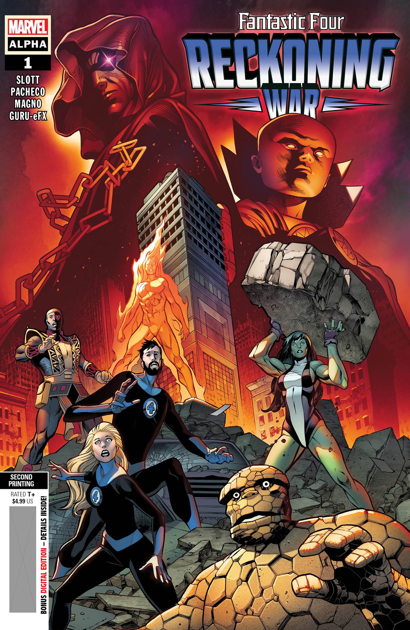 Fantastic Four Reckoning War Alpha #1 2nd Print Carlos Pacheco Variant (03/16/2022) Marvel