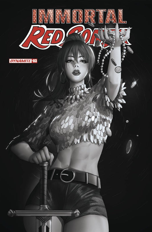 Immortal Red Sonja #3 F 1:10 Leirix Li B&W Variant (06/15/2022) Dynamite