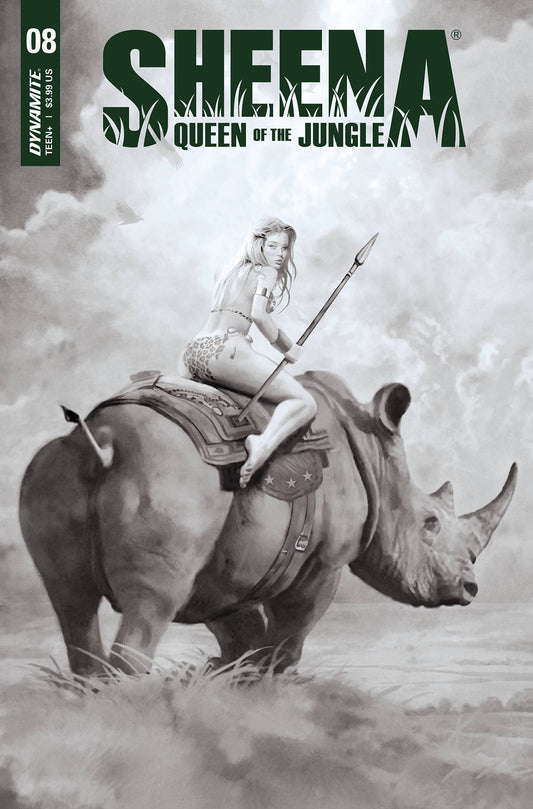 Sheena Queen Jungle #8 I 1:30 Arthur Suydam B&W Variant (08/10/2022) Dynamite