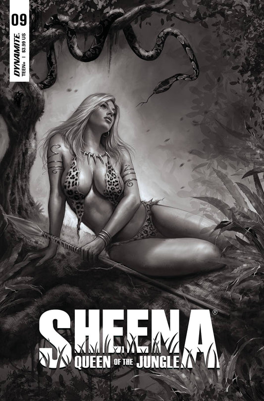 Sheena Queen Jungle #9 H 1:25 Lucio Parrillo B&W Variant (09/07/2022) Dynamite