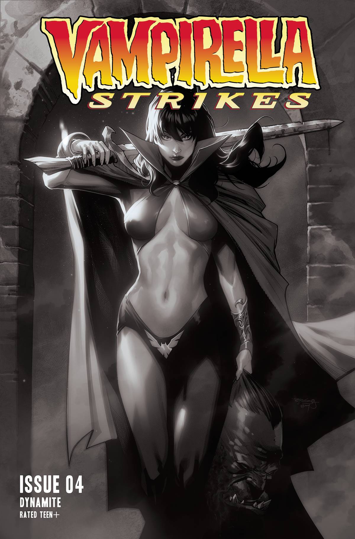 Vampirella Strikes #4 H 1:20 Stephan Segovia B&W Variant (08/24/2022) Dynamite