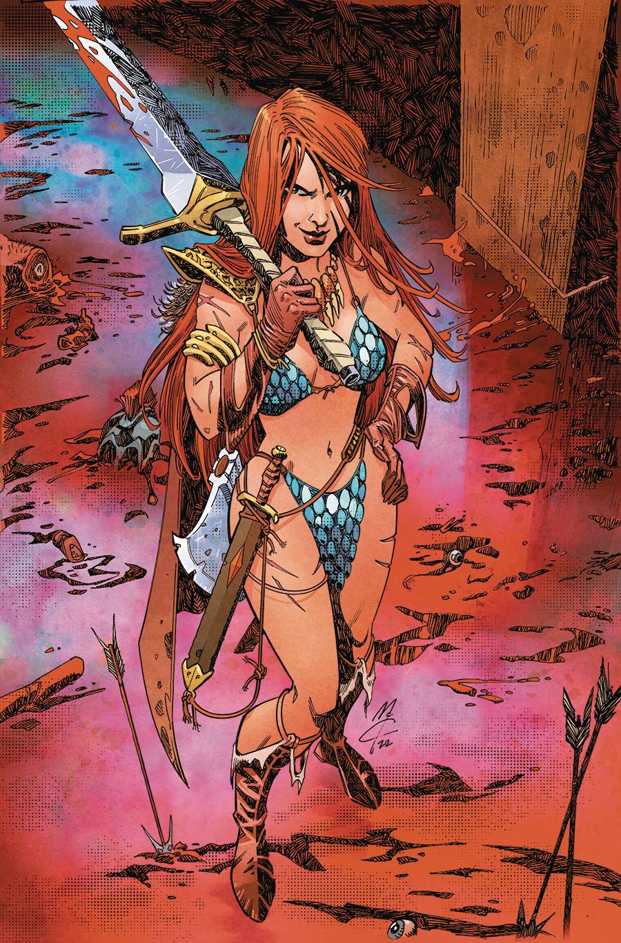 Immortal Red Sonja #3 S 1:11 John McRea Boys Homage Virgin FOC Bonus Variant (06/15/2022) Dynamite