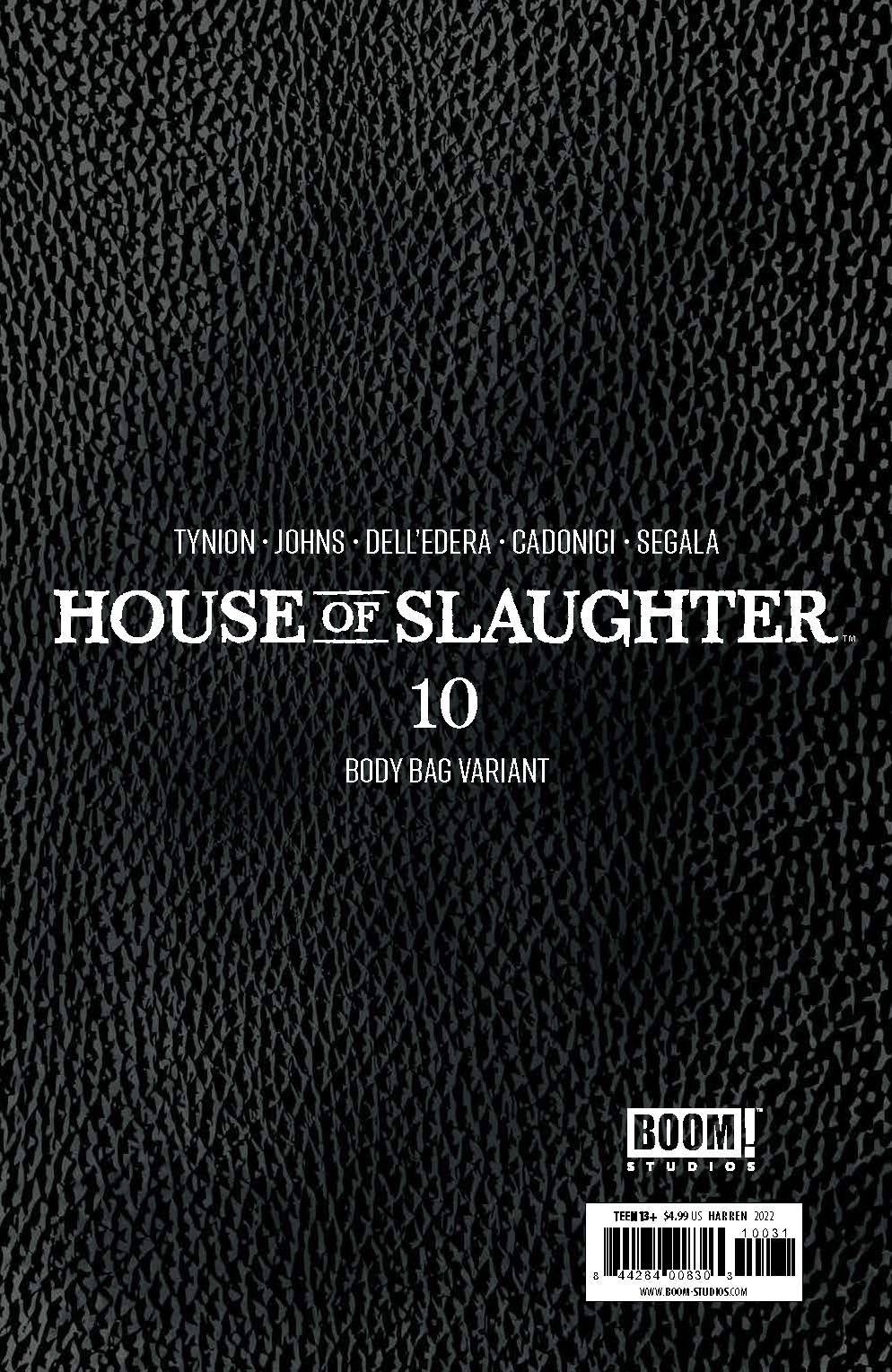 House Of Slaughter #10 C James Harren Bodybag Variant (10/26/2022) Boom