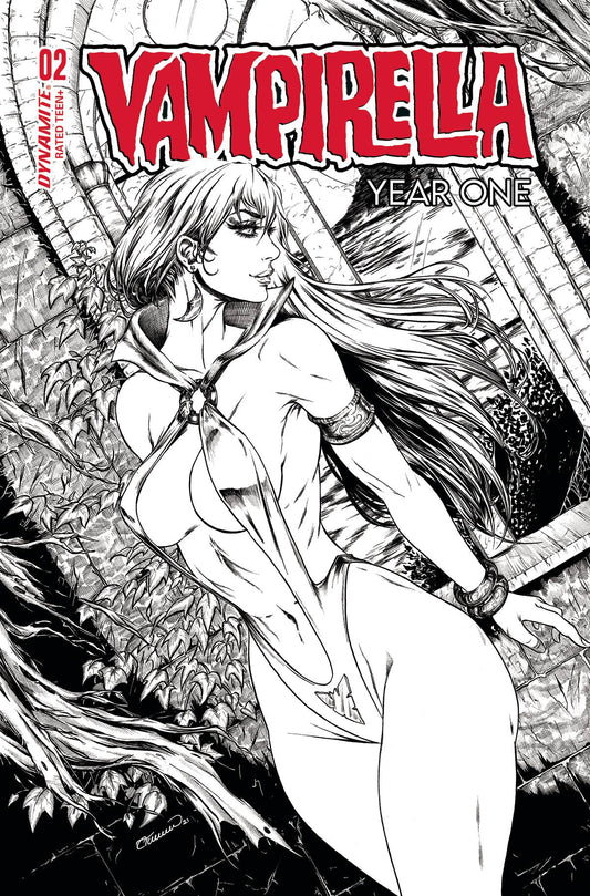 Vampirella Year One #2 T 1:10 Collette Turner BW FOC Variant (08/31/2022) Dynamite