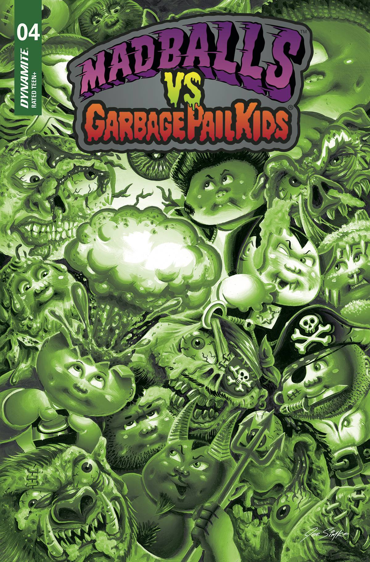 Madballs Vs Garbage Pail Kids #4 J 1:10 Joe Simko Slime Green FOC Variant (10/19/2022) Dynamite