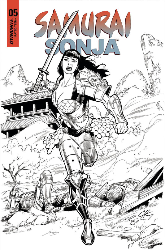 Samurai Sonja #5 N 1:7 Clayton Henry B&W FOC Variant (10/26/2022) Dynamite