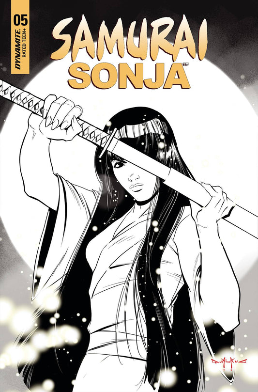 Samurai Sonja #5 P 1:7 Pasquale Qualano B&W FOC Variant (10/26/2022) Dynamite