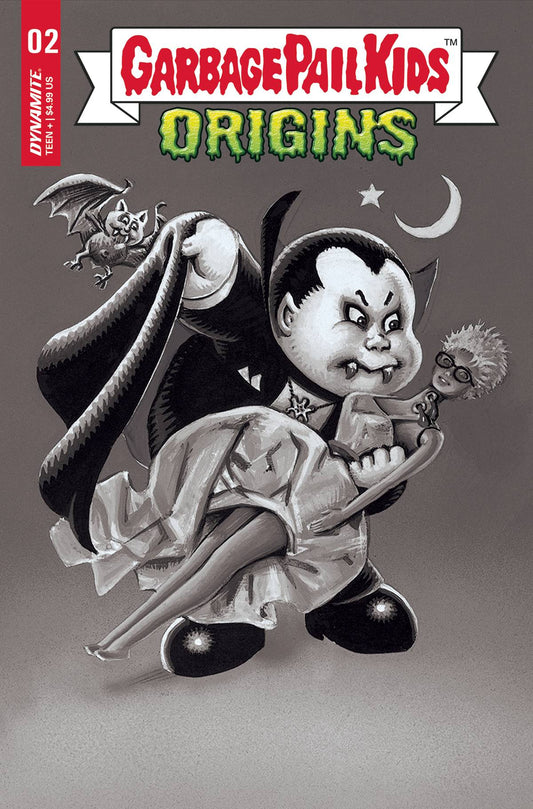 Garbage Pail Kids Origins #2 N 1:10 Trading Card B&W FOC Variant (11/09/2022) Dynamite