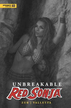 Unbreakable Red Sonja #3 Q 1:7 Celina B&W Variant (12/21/2022) Dynamite