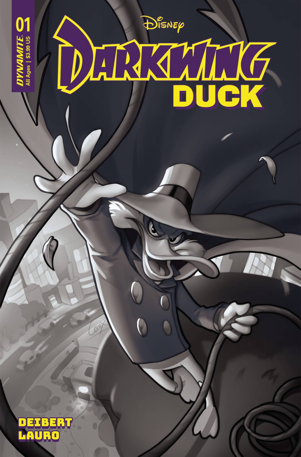 Darkwing Duck #1 Zh 1:10 Foc Lerix Li B&W Variant (01/25/2023) Dynamite