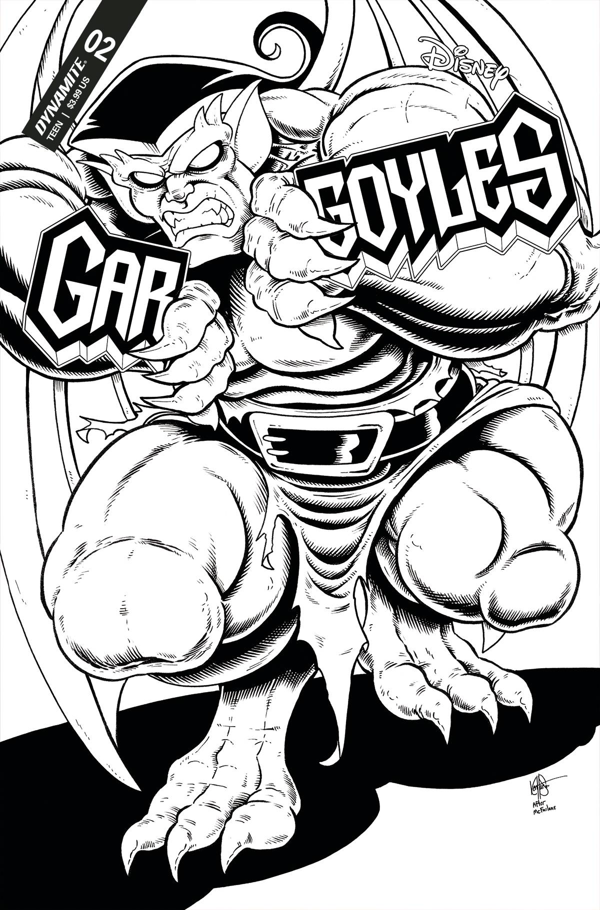 Gargoyles #2 V 1:7 Foc Ken Haeser Line Art Variant (01/18/2023) Dynamite