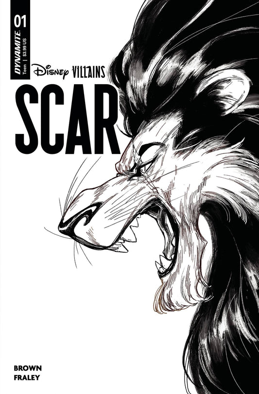 Disney Villains Scar #1 I 1:15 Jahnoy Lindsay B&W Variant (04/05/2023) Dynamite