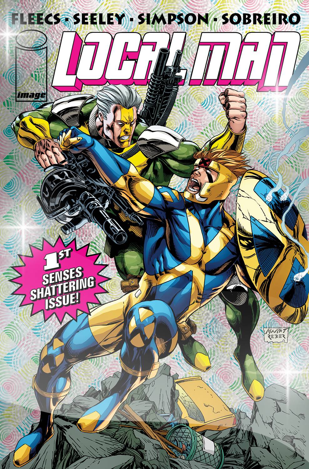 Local Man #1 C Marat Mychaels Foil Variant SIGNED Tony Fleecs (02/22/2