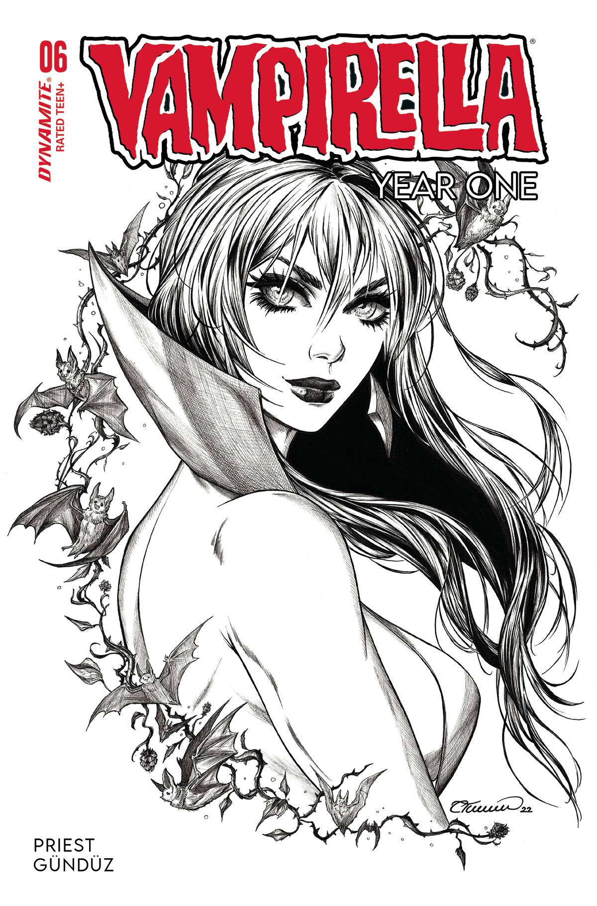 Vampirella Year One #6 U 1:7 Foc Collette Turner Line Art Variant (03/29/2023) Dynamite