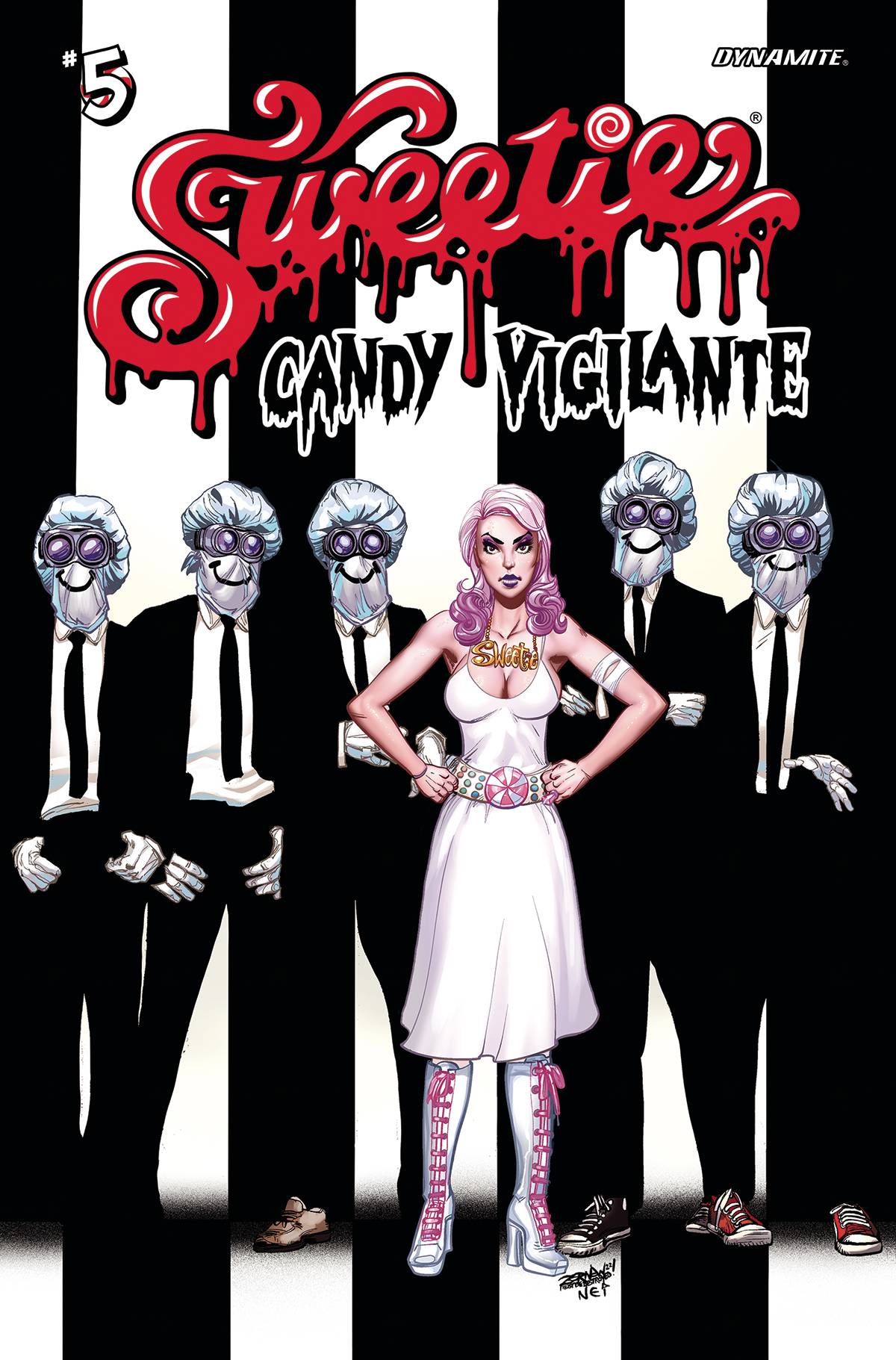 SWEETIE CANDY VIGILANTE #5 G FOC BONUS ROCK ALBUM HOMAGE Variant (04/05/2023) Dynamite