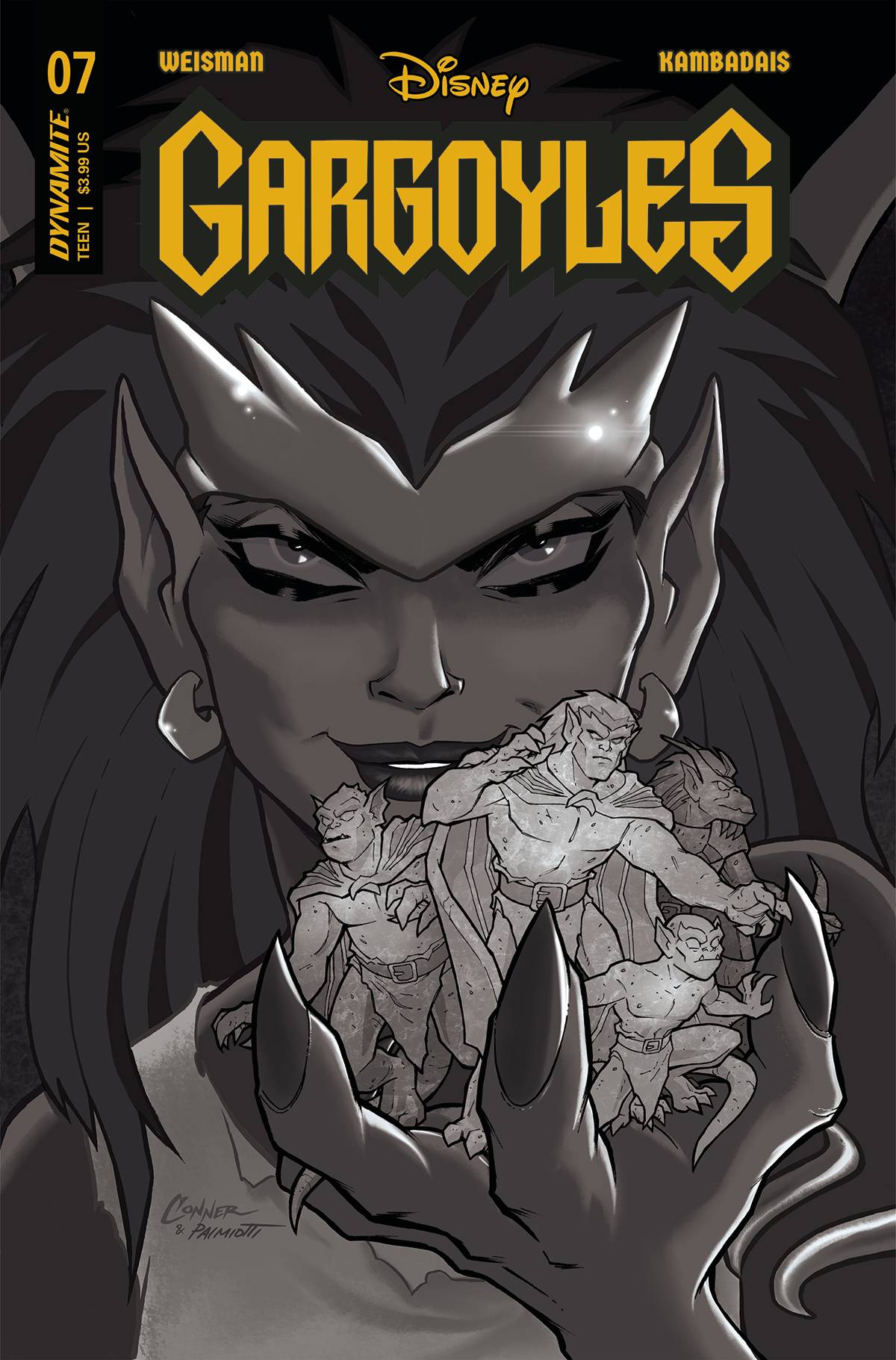 Gargoyles #7 Za 1:10 Foc Amanda Conner B&W Variant (06/28/2023) Dynamite