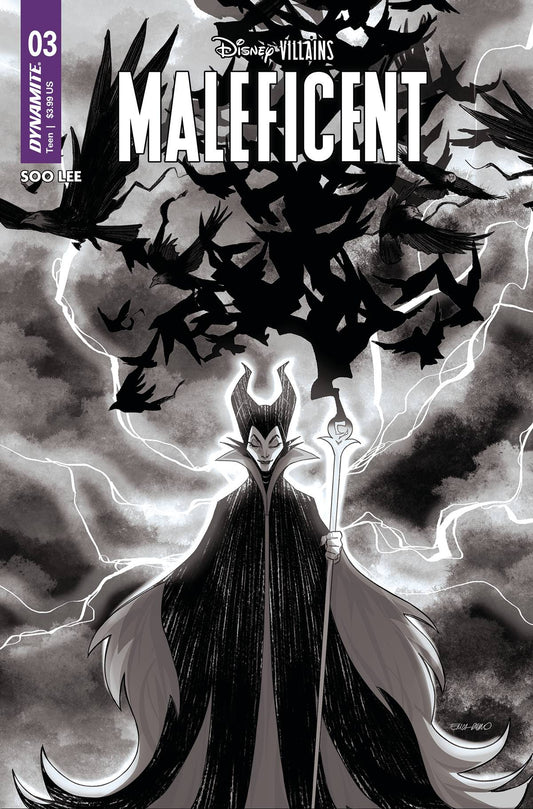 Disney Villains Maleficent #3 S 1:7 Foc Erica Durso B&W Variant (07/05/2023) Dynamite