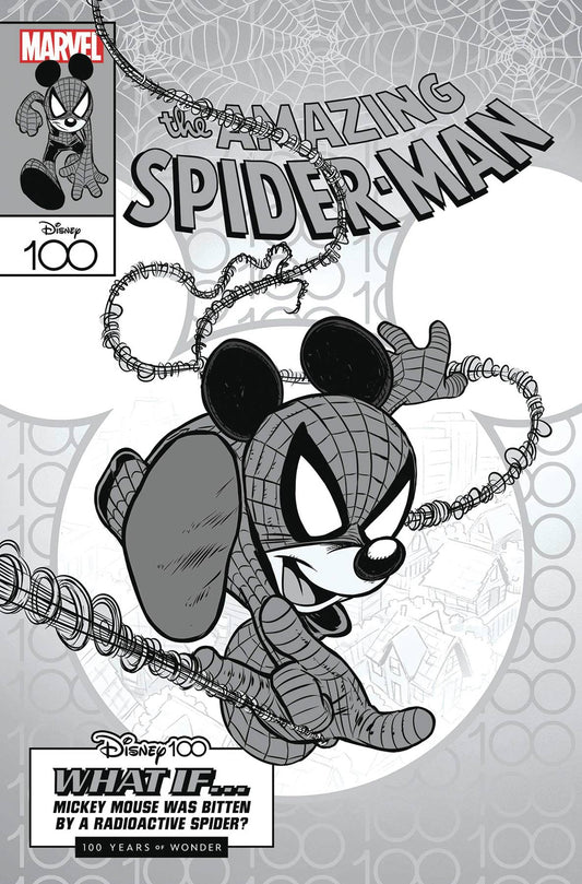 Amazing Spider-Man #35 F 1:100 Claudio Sciarrone 300 Homage Disney100 Bw Variant (10/11/2023) Marvel