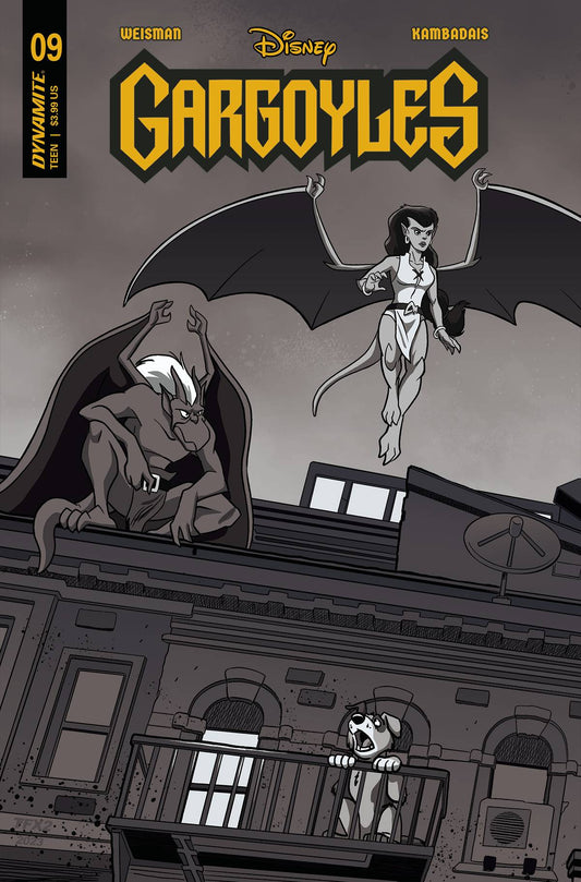 Gargoyles #9 S 1:10 Foc Tony Fleecs & Forstner B&W Variant (09/13/2023) Dynamite